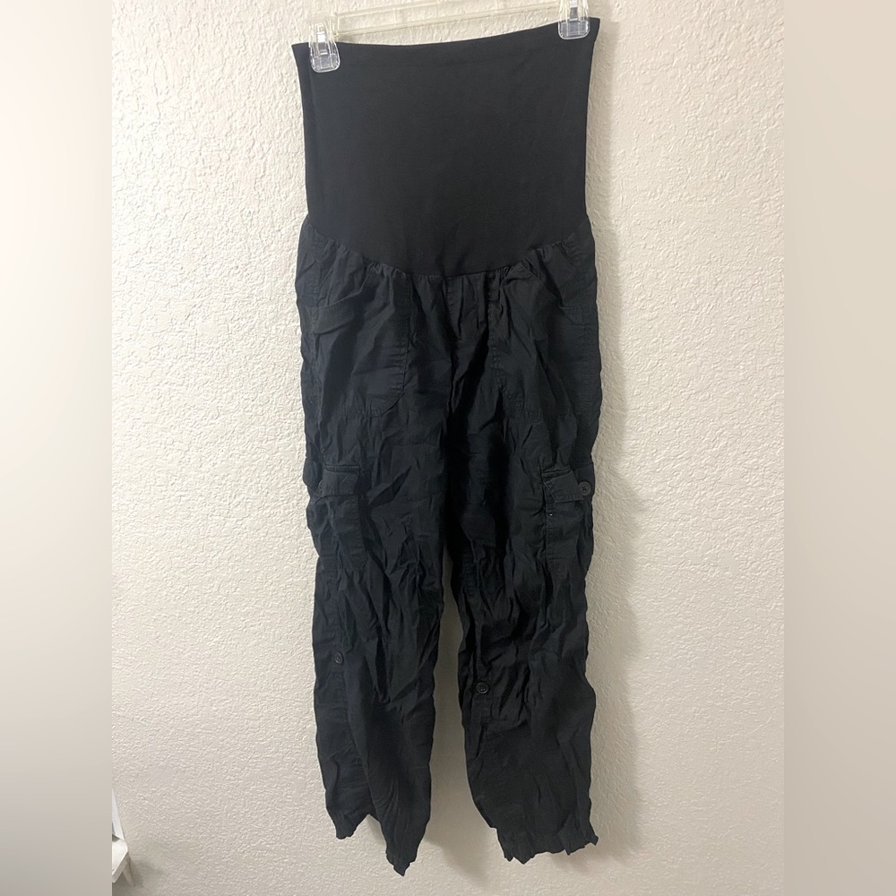 Motherhood maternity black lightweight pants women’s size small